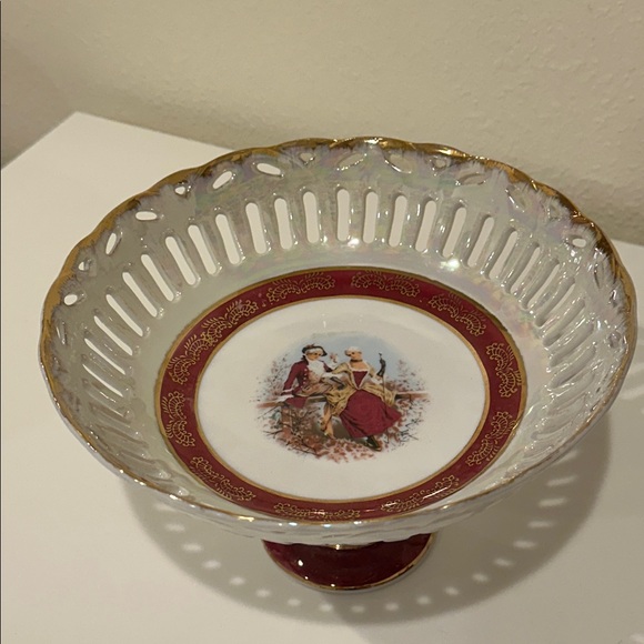 Cosmos of Japan Vintage Porcelain Colonial Couple Bowl - Picture 5 of 5